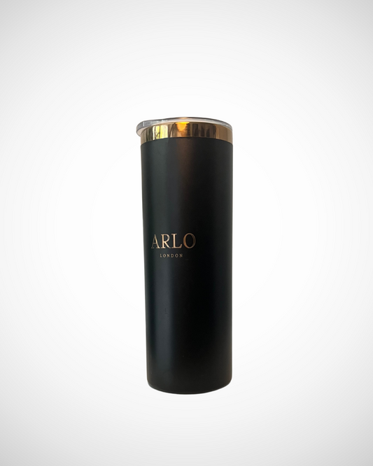 Insulated BPA free stainless stell copper plated insulated tumbler coffee flask
Black powder coated exterior
Secure open/close slider
Non-slip bottom
ARLO insignia
BPA free
Comes with straw
Spill proof